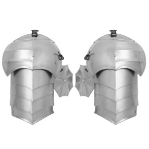 Medieval Pauldrons with Rondels / Besagues 16 gauge