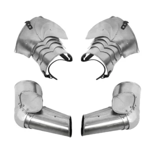 Medieval Steel Arm Armor Set with Pauldron Battle-Ready Knight Armour