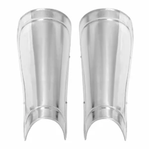 Plain Medieval Steel Greaves – 14th Century Leg Armor for Battle-Ready Warriors