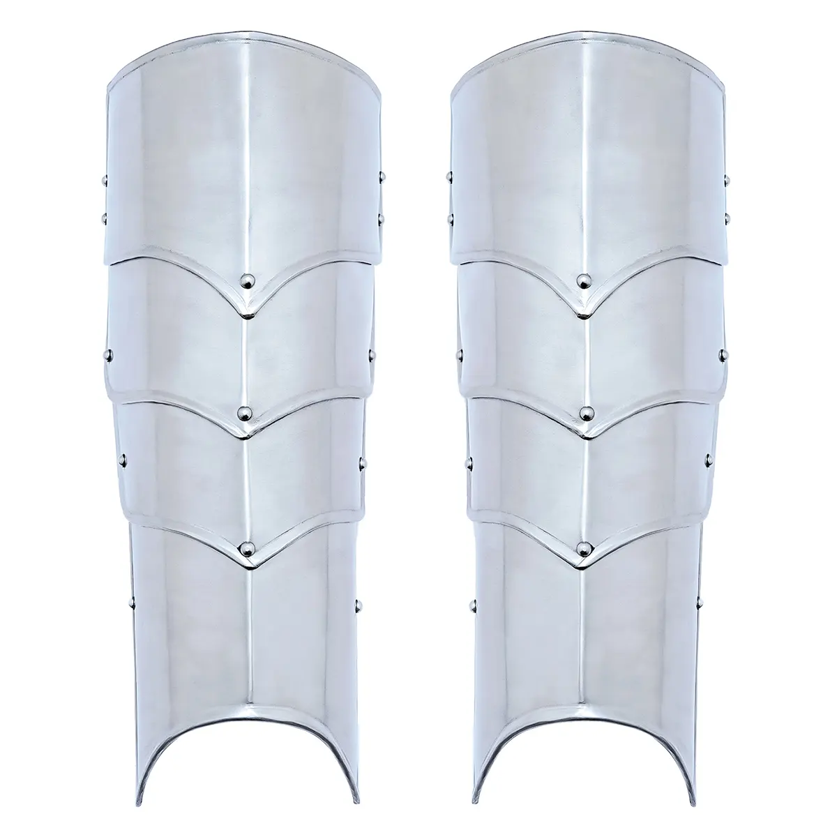 Medieval Steel Greaves Hand-made Leg Armor with Adjustable Straps Medieval Steel Greaves Hand-made Leg Armor with Adjustable Straps