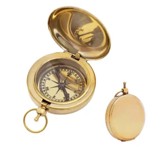 Brass Pocket Compass - Navigation Instrument