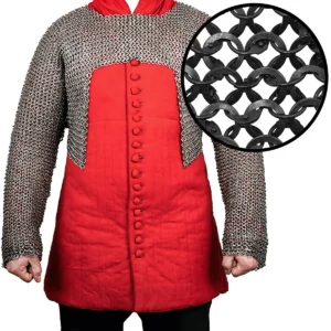 Chainmail Half Hauberk Dome Riveted Alt Flat Rings 9mm