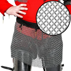 Round Riveted Flat Ring Chainmail Skirt 6mm