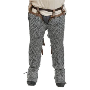 Chainmail Leggings Chausses Hoses – 10mm Riveted Round Ring - 16 Gauge, Aluminium – Ideal for Full Body Armor Sets