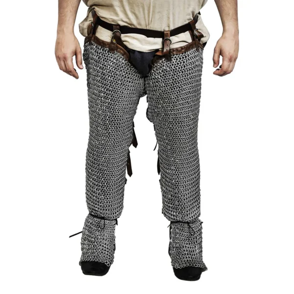Chainmail Leggings Chausses Hoses – 6mm Riveted Flat Ring with ...