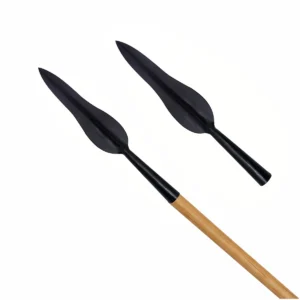 Hand-Forged Celtic Spearhead Iron Leaf Blade with Conical Socket