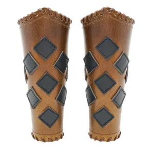 Fantasy Bracers Handcrafted Genuine Leathercraft for LARP and Cosplay