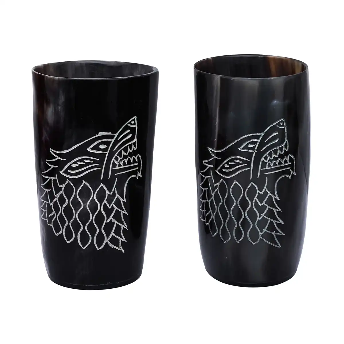 Viking Wolf Horn Tumbler