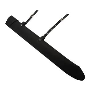 Medieval Leather Sword Scabbard with Fur-Lined