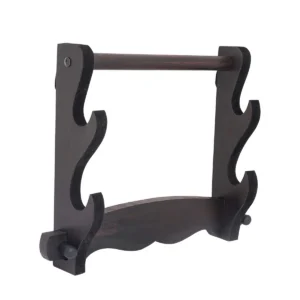 Wooden Sword Display Stand - Two-Tier Wall Mount