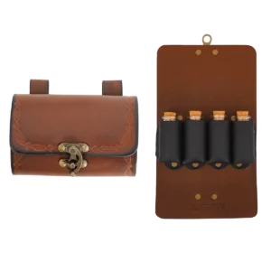Fantasy Leather Potion Pouch - 4 Bottle