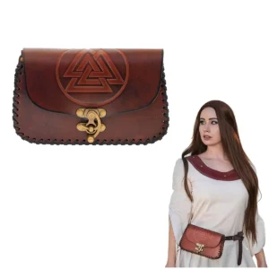 Valknut leather waist bag
