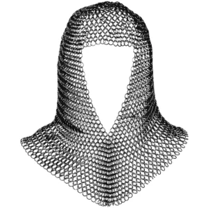 Medieval Chainmail Coif 10 mm16 Gauge Steel Armor | Viking & Knight LARP Costume