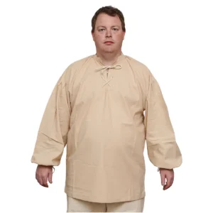 Adventurer Cotton Medieval Style Shirt with Lacing