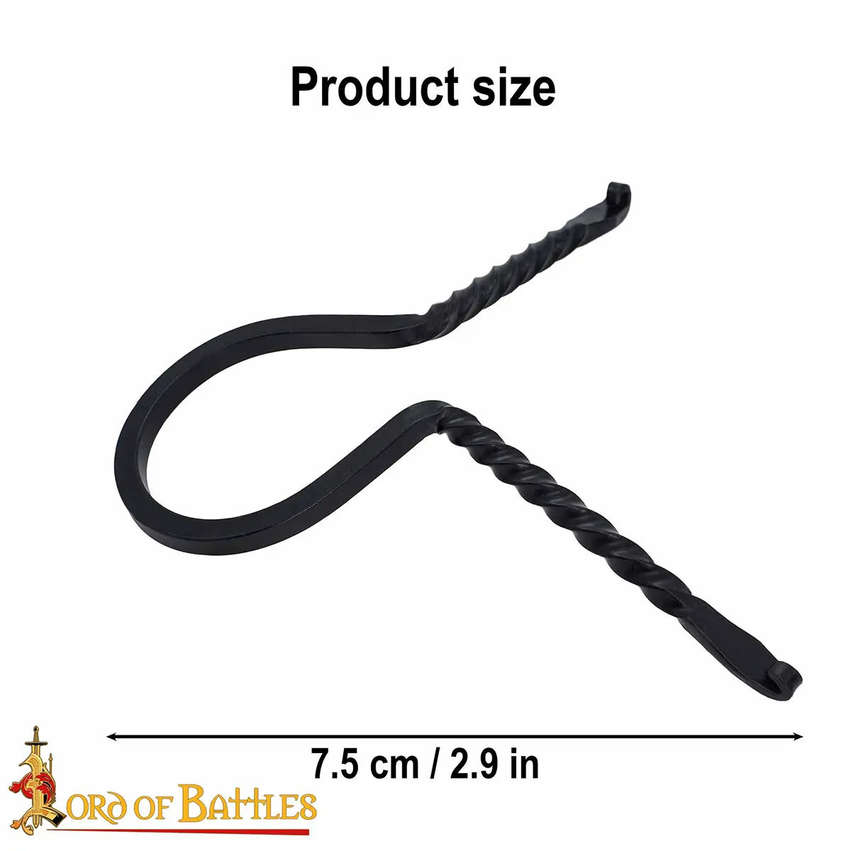 Drinking Horn Stand - Hand-Forged Viking Twisted Iron Holder Drinking Horn Stand - Hand-Forged Viking Twisted Iron Holder - Image 4