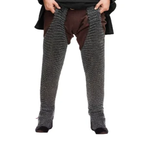 Chainmail Leggings Chausses – 9mm Butted Spring Steel (16 Gauge High Tensile Rings)