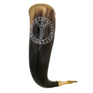 Algiz Rune Mead Horn