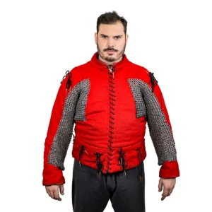 Chainmail Voiders (Pair) – 9mm Flat Rings Dome Riveted with Alternating Solid Rings – 17 Gauge Mild Steel – Medieval Armor for LARP, Costume