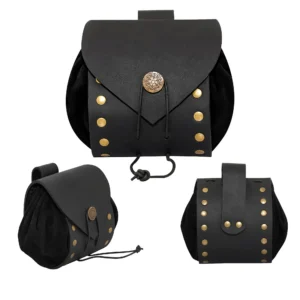 Suede Leather Pouch Medieval