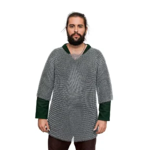 Chainmail Haubergeon – 10mm Butted  Ring – 16 Gauge Mild Steel – Ideal for Reenactments, LARP & Cosplay