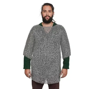 Chainmail Haubergeon 10mm Riveted Round Ring 16 Gauge, Aluminium