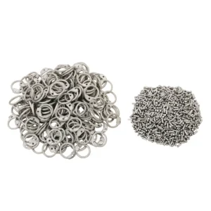 Loose Chainmail Ring – Round Riveted Aluminum Rings, 10mm 16 Gauge