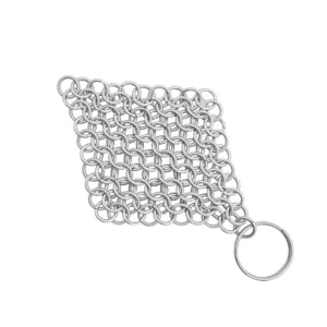 Medieval Steel Chainmail Keychain – Butted 8 mm 16 Gauge Rings for LARP & Gifts