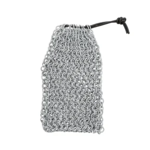 Chainmail Dice Bag – 8mm Butted  Ring – 16 Gauge, Mild Steel – Ideal for LARP, Cosplay & Reenactments