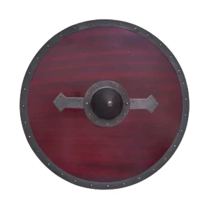 Medieval Wooden Shield with Steel Umbo