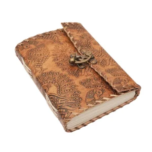 Peacock Embossed Leather Bound Journal