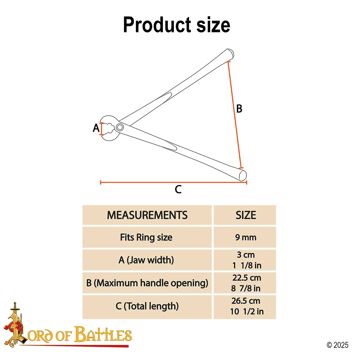 Hand-Forged Round Riveting Pliers For 9 mm Chainmail Rings Hand-Forged Round Riveting Pliers For 9 mm Chainmail Rings - Image 3