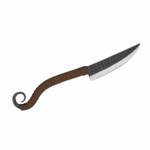 Handforged Viking knife With Leather Grip