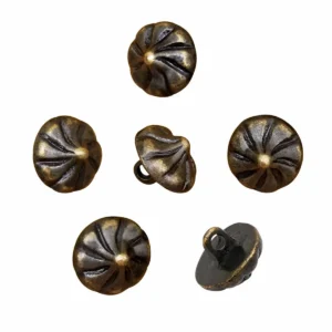 Medieval Antique Brass Buttons - Set of 6