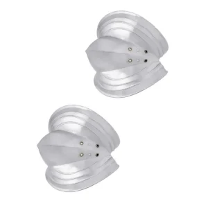 15th Century German Elbow Armour Type A – Polished 18 Gauge Steel Couter Set –  Medieval Protection