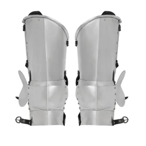 Medieval 14th century French Steel Leg Armor 16 gauge