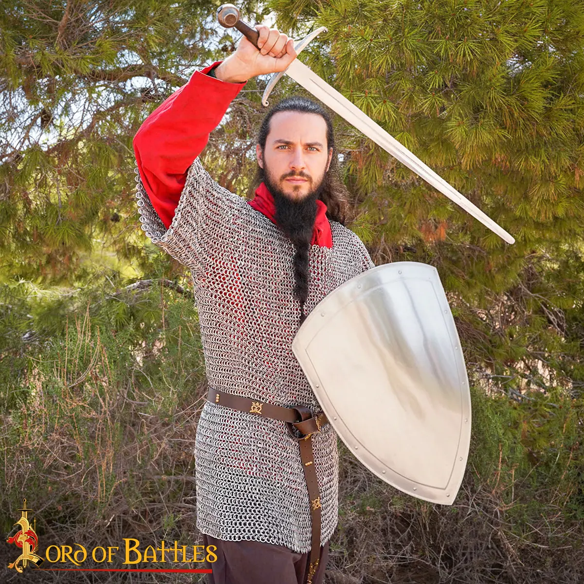 Aluminium Mail Half Sleeves 10mm Dome Riveted Rings Alt Flat Solids - Image 4