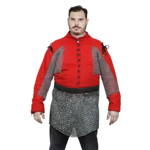 Medieval Chainmail Skirt 9mm Dome Riveted Rings with Alt Flat Solids