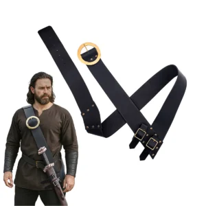 Medieval Sword Baldric - Leather Shoulder Belt