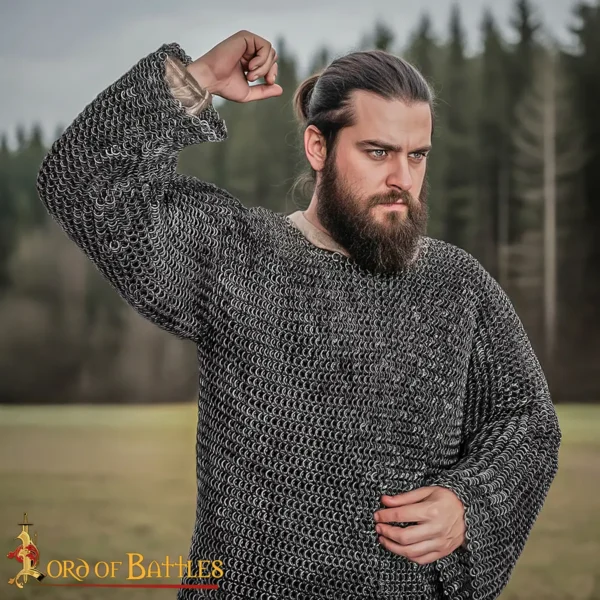 Stunning Chainmail Hauberk: 9mm Dome Riveted Rings