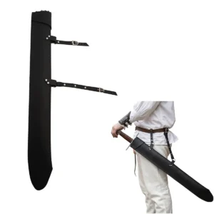 Leather Sword Scabbard Fur Lined