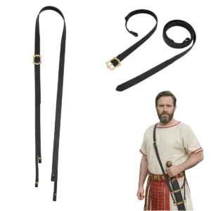 Roman Legionary Leather Baldric – Handcrafted Genuine Leather Sword Carrier