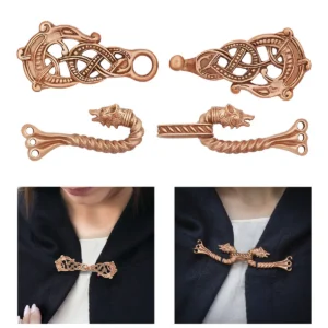 Bronze Celtic Brooch Set Cloak Fasteners