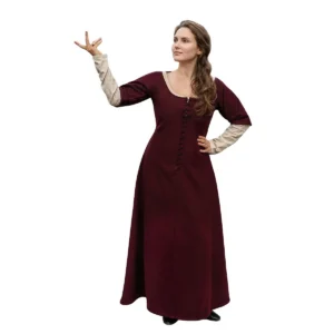 Medieval Kirtle Dress for Ladies With Front Lacing
