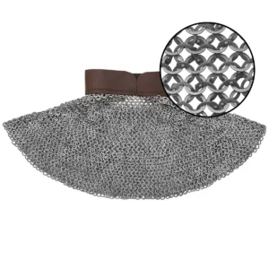 Medieval Chainmail Aventail Dome Riveted Flat Ring and Alternating 9 mm