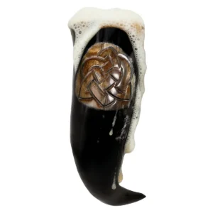 "The Braided Oath" Drinking Horn 400 - 500 ML Handcrafted Real Ox Horn
