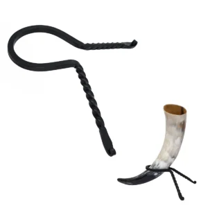 Hand-Forged Drinking Horn Stand