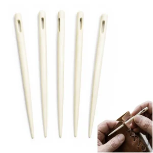 Set of 5 Medieval Bone Embroidery Needles