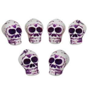 Bone Skull Bead Set of 6