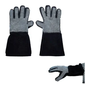 Medieval Chainmail Gloves 6mm 17 Gauge