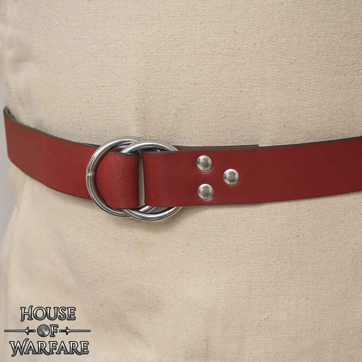 Double O Ring Belt - Medieval Leather Belt - Image 5
